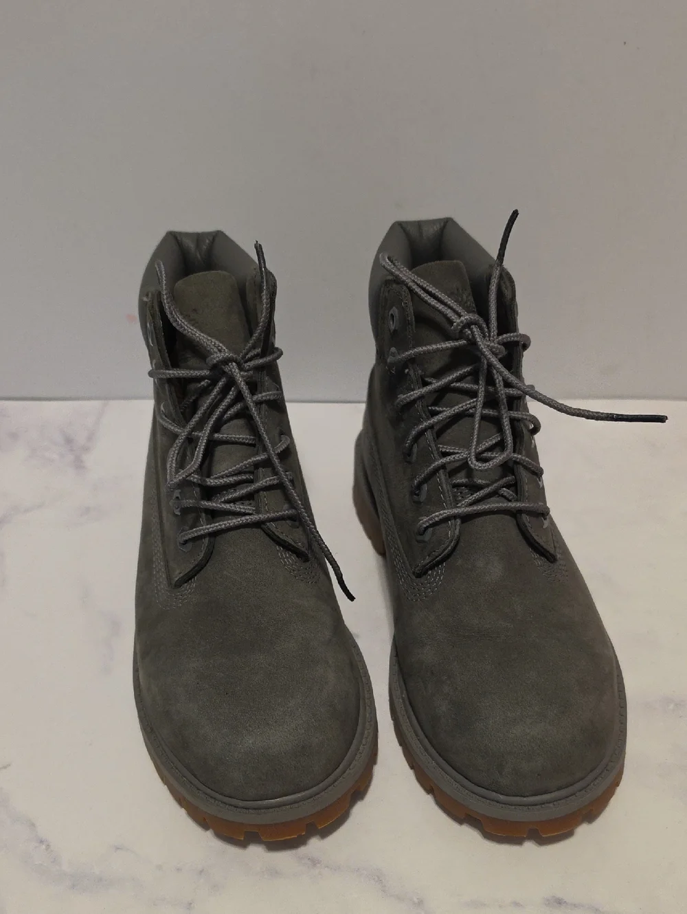 Timberland  Grey  Leather  Boots Waterproof Unisex